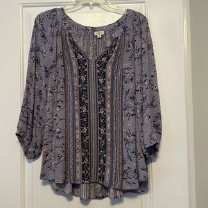 Stitch Fix 1X floral blouse
